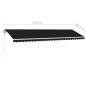 vidaXL Toldo de pie automático gris antracita 600x300 cm vidaXL Toldo de pie automático gris antracita 600x300 cm