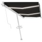 vidaXL Toldo automático LED sensor de viento gris antracita 600x300 cm vidaXL Toldo automático LED sensor de viento gris antracita 600x300 cm