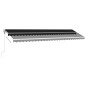 vidaXL Toldo automático LED sensor de viento gris antracita 600x300 cm vidaXL Toldo automático LED sensor de viento gris antracita 600x300 cm