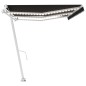 vidaXL Toldo automático LED sensor de viento gris antracita 600x350 cm vidaXL Toldo automático LED sensor de viento gris antracita 600x350 cm