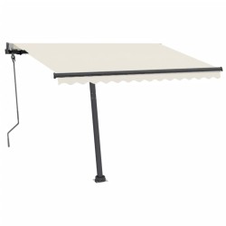 vidaXL Toldo de pie automático crema 300x250 cm