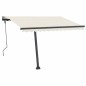 vidaXL Toldo de pie automático crema 300x250 cm