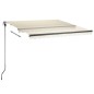 vidaXL Toldo de pie automático crema 300x250 cm