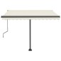 vidaXL Toldo de pie automático crema 300x250 cm
