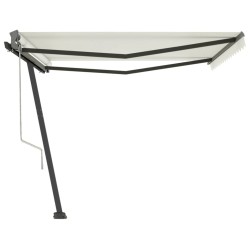 vidaXL Toldo de pie automático crema 400x300 cm