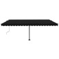 vidaXL Toldo automático LED sensor de viento gris antracita 500x350 cm vidaXL Toldo automático LED sensor de viento gris antracita 500x350 cm