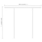 vidaXL Toldo manual retráctil con postes color crema 3x2,5 m vidaXL Toldo manual retráctil con postes color crema 3x2,5 m