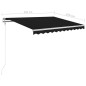 vidaXL Toldo retráctil manual con postes gris antracita 3,5x2,5 m vidaXL Toldo retráctil manual con postes gris antracita 3,5x2,5 m