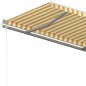vidaXL Toldo manual retráctil con postes amarillo y blanco 4x3 m vidaXL Toldo manual retráctil con postes amarillo y blanco 4x3 m
