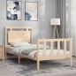 vidaXL Estructura de cama con cabecero madera maciza 90x190 cm vidaXL Estructura de cama con cabecero madera maciza 90x190 cm