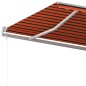 vidaXL Toldo manual retráctil con postes naranja y marrón 6x3 m vidaXL Toldo manual retráctil con postes naranja y marrón 6x3 m
