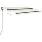 vidaXL Toldo automático retráctil con postes color crema 3x2,5 m vidaXL Toldo automático retráctil con postes color crema 3x2,5 m