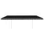 vidaXL Toldo automático LED sensor de viento gris antracita 6x3,5 m vidaXL Toldo automático LED sensor de viento gris antracita 6x3,5 m