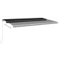 vidaXL Toldo automático LED sensor de viento gris antracita 6x3,5 m vidaXL Toldo automático LED sensor de viento gris antracita 6x3,5 m