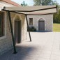 vidaXL Toldo automático retráctil con postes color crema 4x3 m vidaXL Toldo automático retráctil con postes color crema 4x3 m