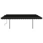 vidaXL Toldo retráctil automático con postes gris antracita 5x3,5 m vidaXL Toldo retráctil automático con postes gris antracita 5x3,5 m