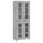 vidaXL Aparador alto madera contrachapada gris hormigón 69,5x34x180 cm vidaXL Aparador alto madera contrachapada gris hormigón 69,5x34x180 cm