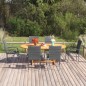 vidaXL Set de muebles de comedor de jardín 7 piezas ratán PE gris vidaXL Set de muebles de comedor de jardín 7 piezas ratán PE gris