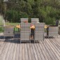 vidaXL Juego de comedor de jardín 7 piezas ratán sintético gris vidaXL Juego de comedor de jardín 7 piezas ratán sintético gris