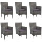 vidaXL Juego de comedor de jardín 7 piezas ratán sintético gris vidaXL Juego de comedor de jardín 7 piezas ratán sintético gris
