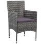 vidaXL Juego de comedor de jardín 7 piezas ratán sintético gris vidaXL Juego de comedor de jardín 7 piezas ratán sintético gris
