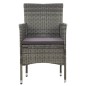 vidaXL Juego de comedor de jardín 7 piezas ratán sintético gris vidaXL Juego de comedor de jardín 7 piezas ratán sintético gris