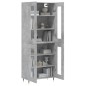vidaXL Aparador alto madera contrachapada gris hormigón 69,5x34x180 cm vidaXL Aparador alto madera contrachapada gris hormigón 69,5x34x180 cm