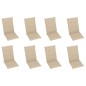 vidaXL Sillas de jardín plegables y cojines 8 uds madera maciza acacia vidaXL Sillas de jardín plegables y cojines 8 uds madera maciza acacia