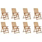 vidaXL Sillas de jardín plegables y cojines 8 uds madera maciza acacia vidaXL Sillas de jardín plegables y cojines 8 uds madera maciza acacia