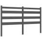 vidaXL Estructura de cama matrimonio con cabecero madera maciza gris vidaXL Estructura de cama matrimonio con cabecero madera maciza gris
