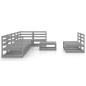 vidaXL Muebles de jardín 9 piezas gris madera de pino maciza vidaXL Muebles de jardín 9 piezas gris madera de pino maciza