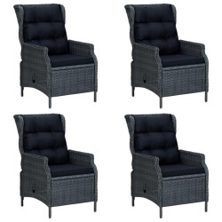 vidaXL Juego de comedor para jardín de 5 piezas gris oscuro