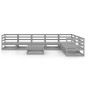 vidaXL Muebles de jardín 8 piezas gris madera de pino maciza vidaXL Muebles de jardín 8 piezas gris madera de pino maciza