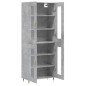 vidaXL Aparador alto madera contrachapada gris hormigón 69,5x34x180 cm vidaXL Aparador alto madera contrachapada gris hormigón 69,5x34x180 cm