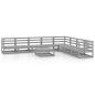 vidaXL Muebles de jardín 9 piezas gris madera de pino maciza vidaXL Muebles de jardín 9 piezas gris madera de pino maciza