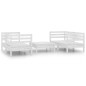 vidaXL Juego de muebles de jardín 5 pzas madera maciza de pino blanco vidaXL Juego de muebles de jardín 5 pzas madera maciza de pino blanco