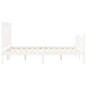 vidaXL Estructura de cama con cabecero madera maciza blanco 120x200 cm vidaXL Estructura de cama con cabecero madera maciza blanco 120x200 cm