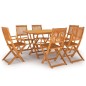 vidaXL Set de comedor de jardín 7 piezas madera maciza de acacia vidaXL Set de comedor de jardín 7 piezas madera maciza de acacia