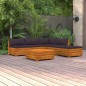 vidaXL Muebles de jardín 6 piezas con cojines madera maciza de acacia vidaXL Muebles de jardín 6 piezas con cojines madera maciza de acacia