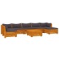 vidaXL Muebles de jardín 8 piezas con cojines madera maciza de acacia 