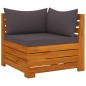 vidaXL Muebles de jardín 8 piezas con cojines madera maciza de acacia 