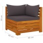 vidaXL Muebles de jardín 8 piezas con cojines madera maciza de acacia 