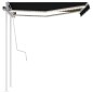vidaXL Toldo manual retráctil con luz LED gris antracita 3x2,5 m vidaXL Toldo manual retráctil con luz LED gris antracita 3x2,5 m