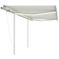 vidaXL Toldo automático con LED y sensor de viento crema 3x2,5 m vidaXL Toldo automático con LED y sensor de viento crema 3x2,5 m