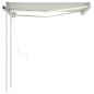 vidaXL Toldo automático con LED y sensor de viento crema 3x2,5 m vidaXL Toldo automático con LED y sensor de viento crema 3x2,5 m