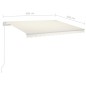 vidaXL Toldo automático con LED y sensor de viento crema 3x2,5 m vidaXL Toldo automático con LED y sensor de viento crema 3x2,5 m