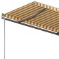 vidaXL Toldo de pie retráctil manual amarillo y blanco 450x300 cm vidaXL Toldo de pie retráctil manual amarillo y blanco 450x300 cm