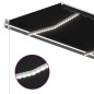 vidaXL Toldo retráctil manual con luz LED gris antracita 4x3 m vidaXL Toldo retráctil manual con luz LED gris antracita 4x3 m