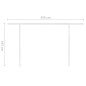 vidaXL Toldo retráctil manual con luz LED gris antracita 4x3 m vidaXL Toldo retráctil manual con luz LED gris antracita 4x3 m
