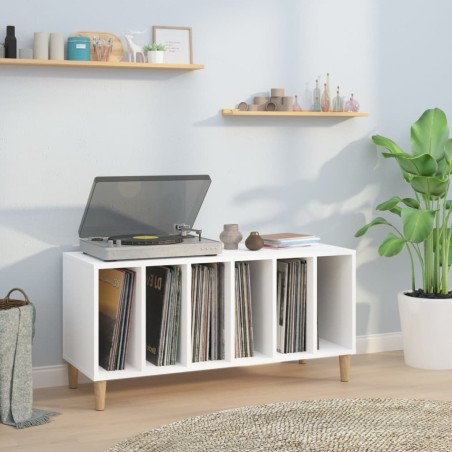 vidaXL Mueble para discos madera contrachapada blanco 100x38x48 cm